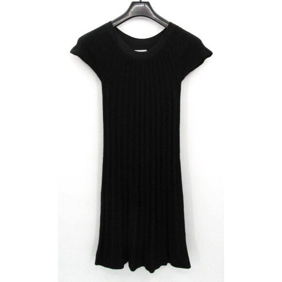 Calvin Klein Ribbed Knit Dress Womens Small Black Cap Sleeve Minimalist 90s Y2K - Picture 1 of 11